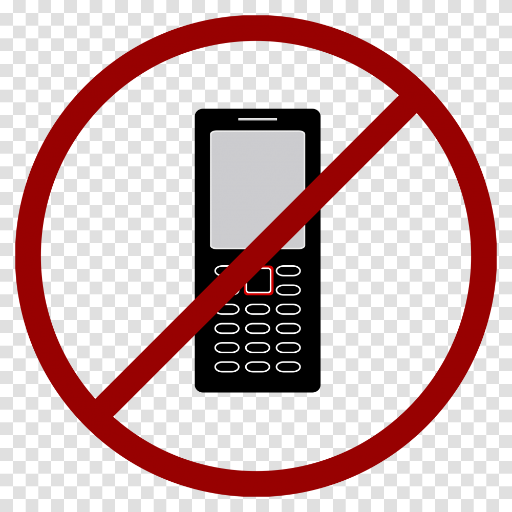No Cell Phone Cell Phone With X, Symbol, Electronics, Label, Text Transparent Png