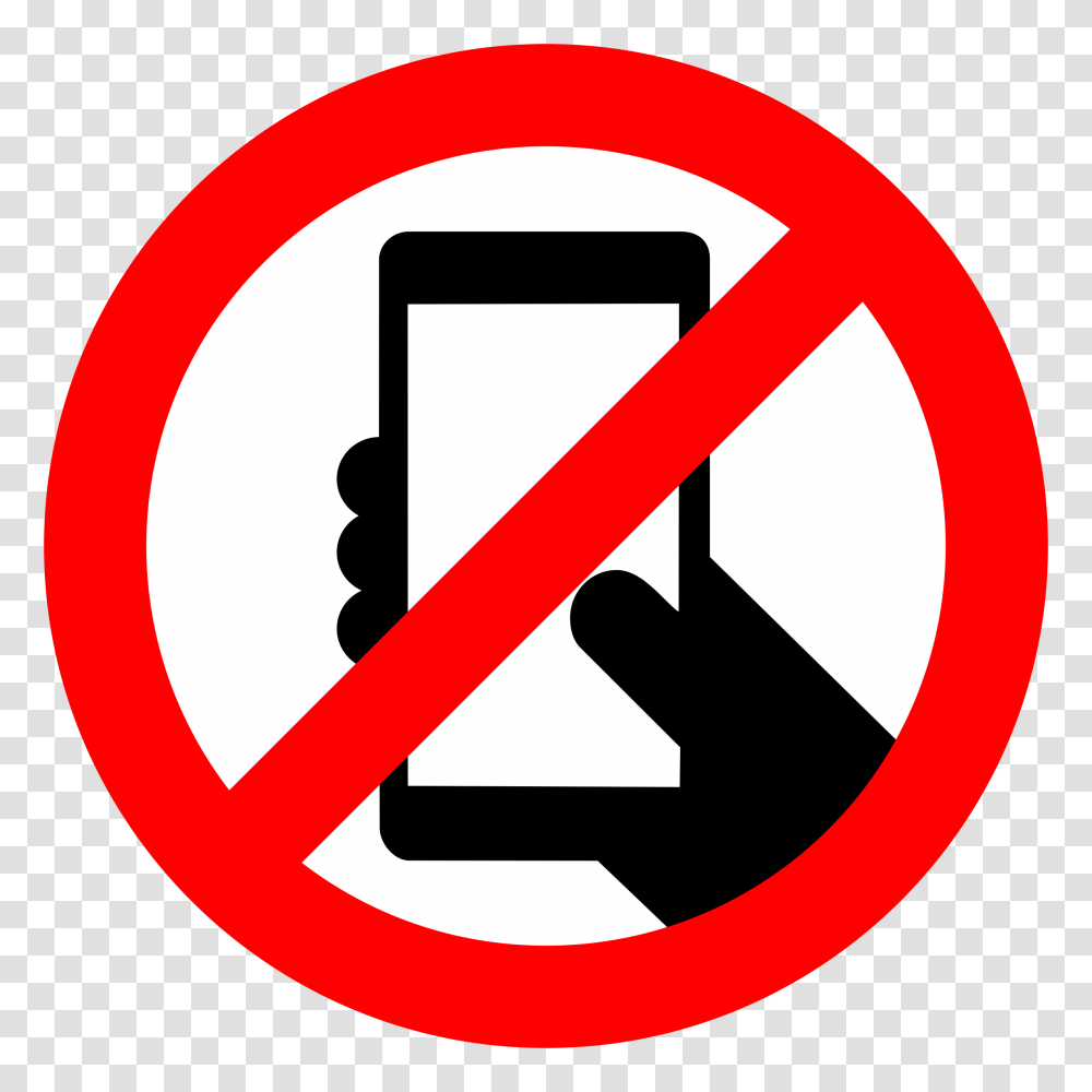 No Cellphone Allowed, Road Sign, Stopsign Transparent Png