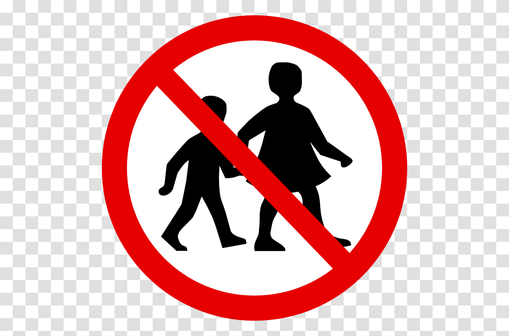 No Children Sign Clip Art At Clker No Children Clipart, Person, Human, Road Sign Transparent Png