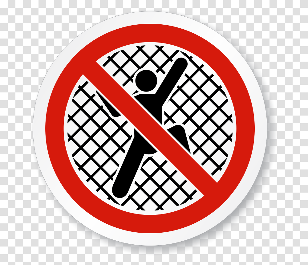 No Climbing On Fence Symbol Circle Iso Prohibition Signs Sku Is, Road Sign, Urban, Food, Brick Transparent Png