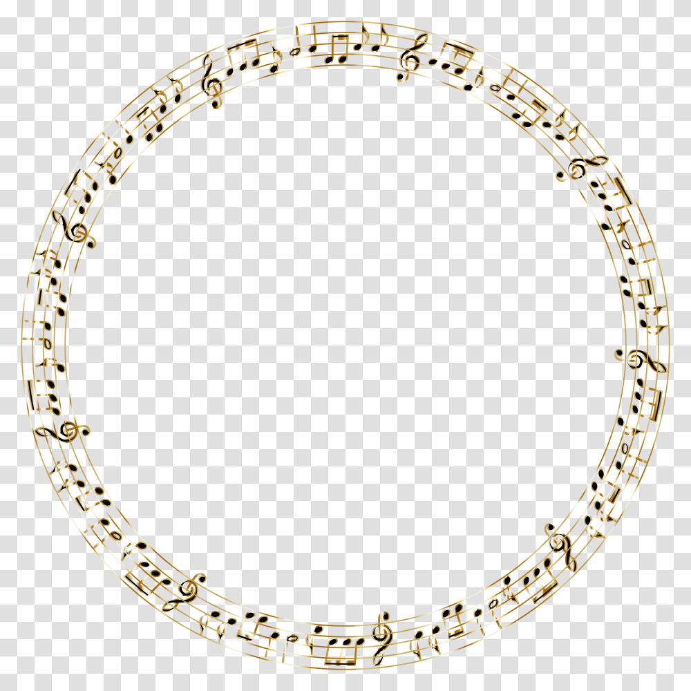No Clipart Golden Musical No Circle Of Music Notes, Bracelet, Jewelry, Accessories, Accessory Transparent Png