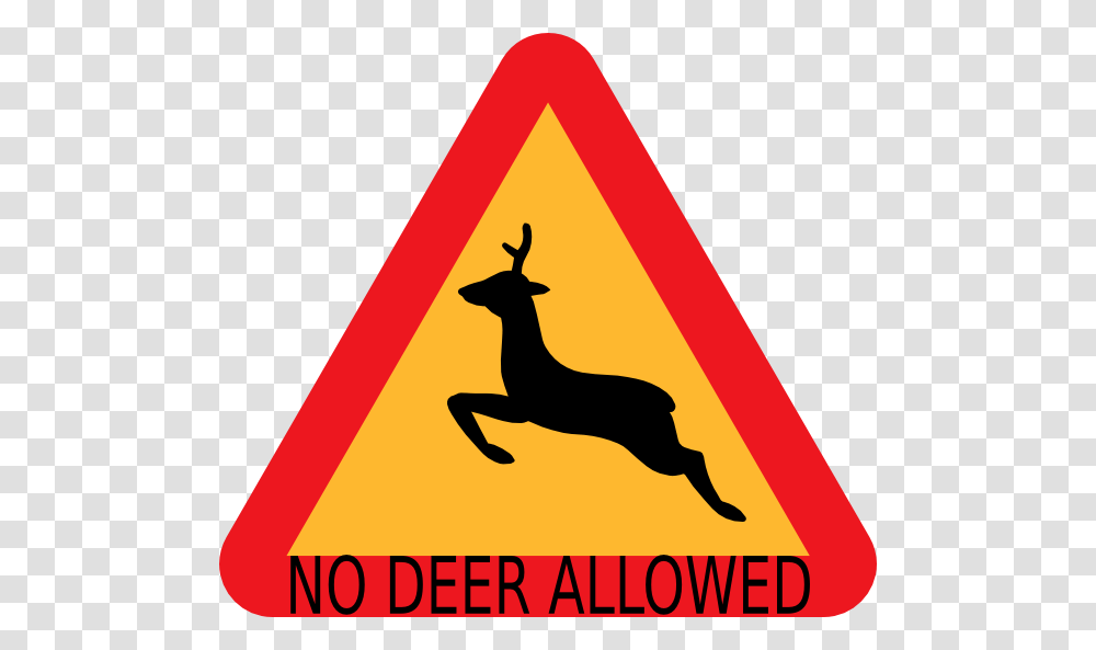 No Deer Allowed Sign Clip Art, Road Sign, Antelope, Wildlife Transparent Png