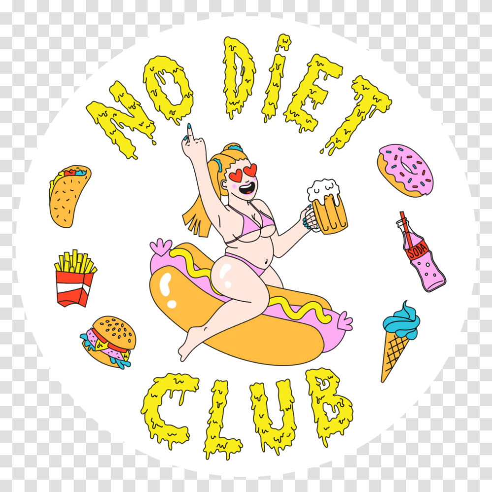 No Diet Club, Logo, Symbol, Leisure Activities, Meal Transparent Png