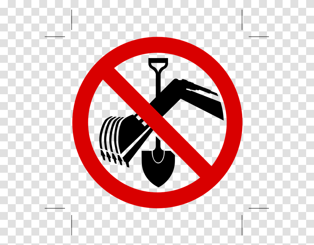 No Digging Prohibited Not Allowed Forbidden Sign Do Not Dig Sign, Road Sign, Stopsign Transparent Png