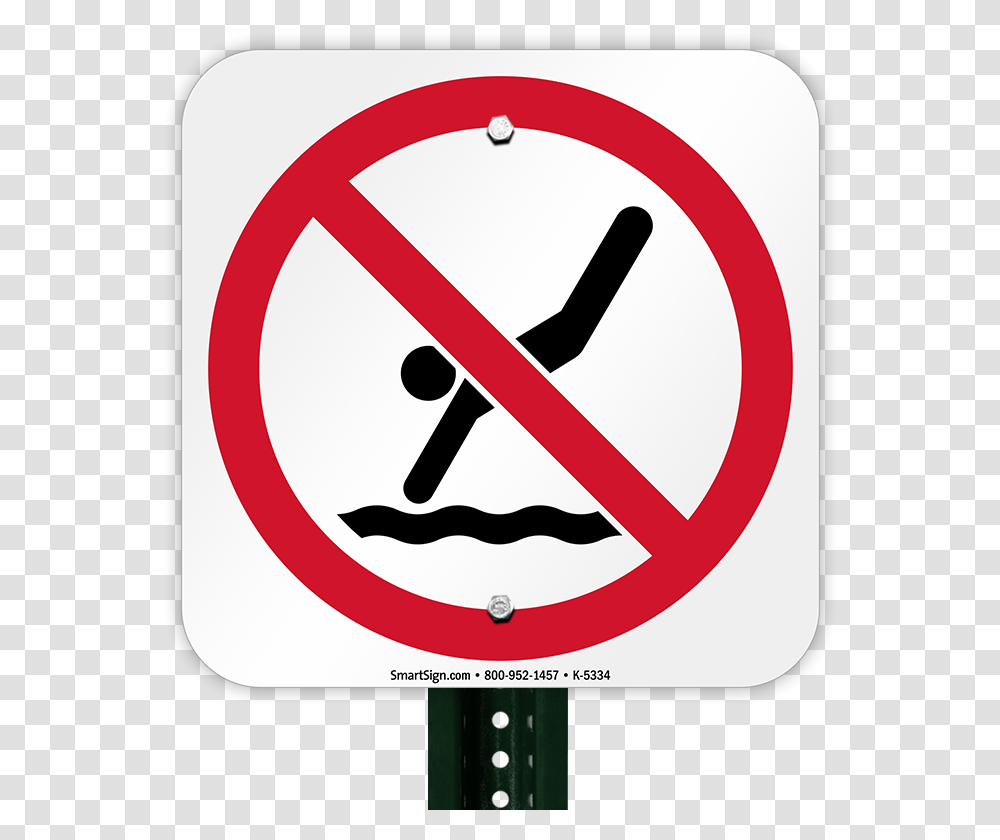No Diving Allowed, Road Sign, Stopsign Transparent Png