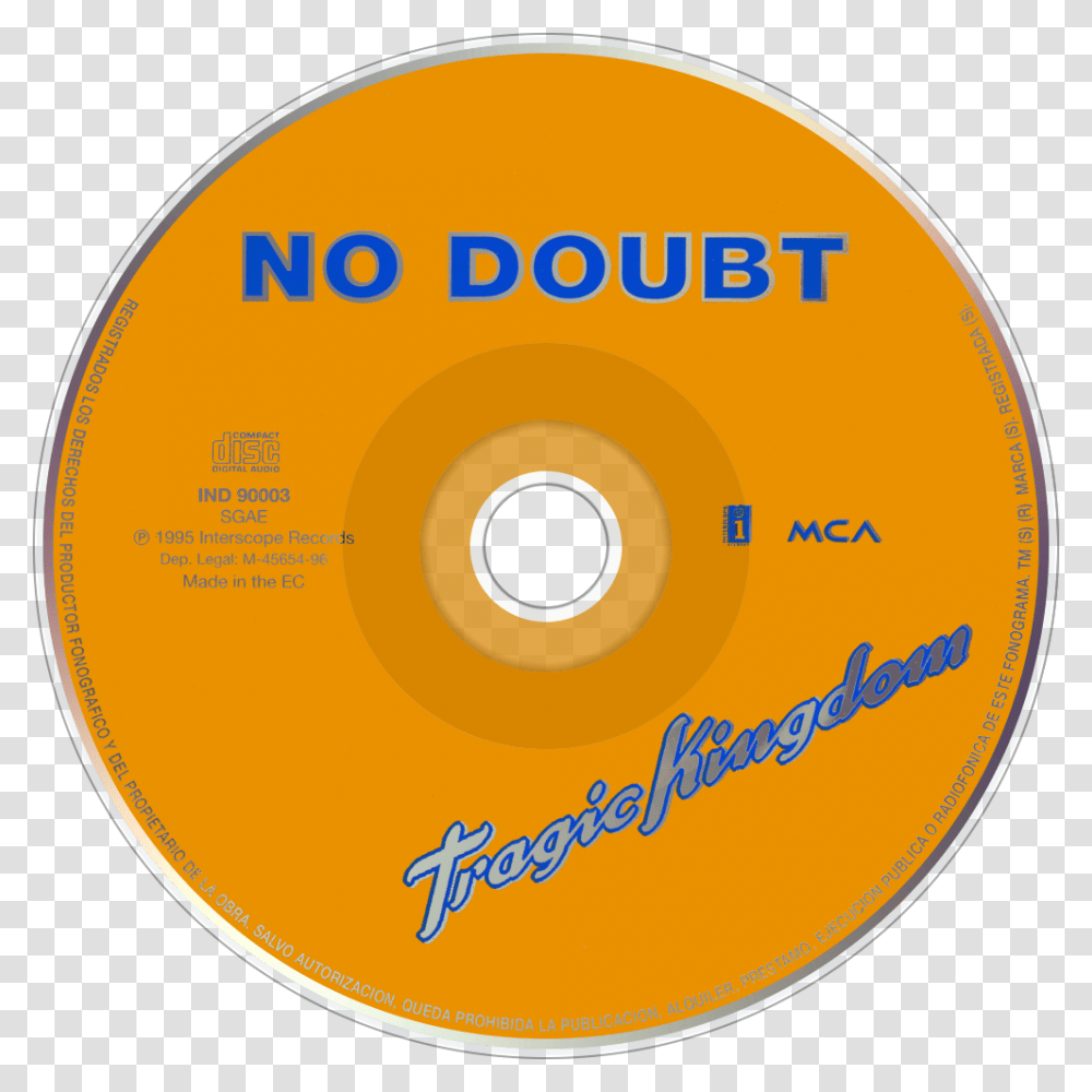 No Doubt Tragic Kingdom Disc, Disk, Dvd Transparent Png