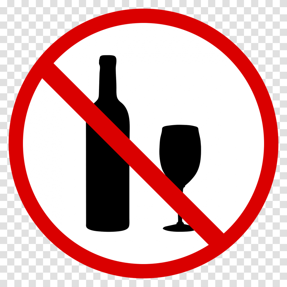 No Drinking No Symbol Wine Glass Bottle Drink No Alcohol Sign, Road Sign, Stopsign Transparent Png