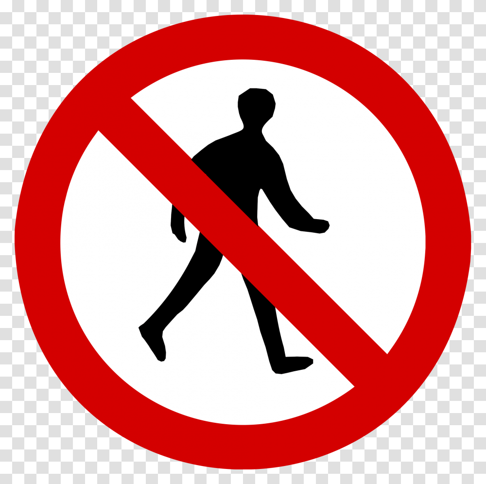 No Entry No Entry For Pedestrians, Road Sign, Person, Human Transparent Png