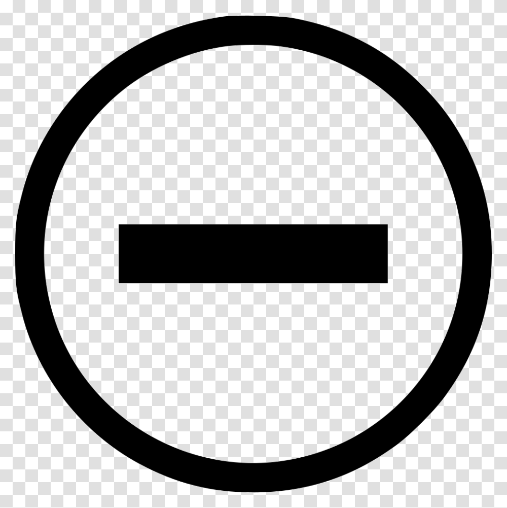 No Entry White Circle With Line Through, Label, Sign Transparent Png