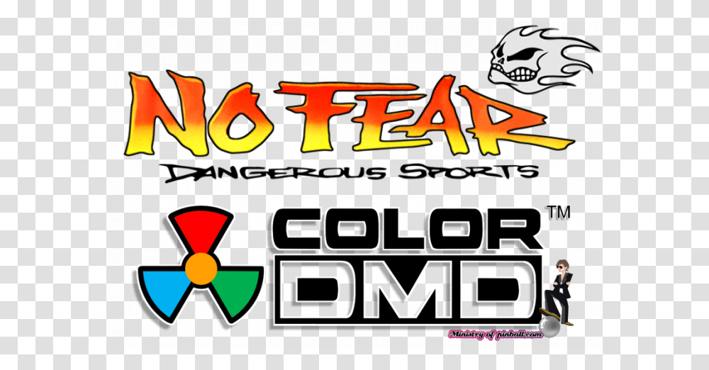 No Fear Colordmd Ministry Of Pinball No Fear Dangerous Sports Logo, Person, Text, Alphabet, Graphics Transparent Png
