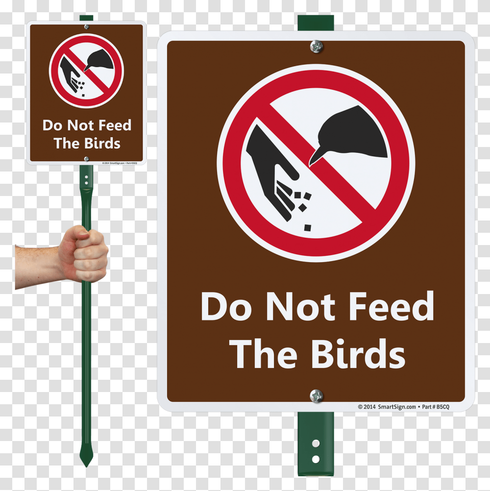 No Feeding Animals Signs Do Not Feed Birds Lawnboss Sign Do Not Feed The Ducks, Symbol, Person, Road Sign, Text Transparent Png