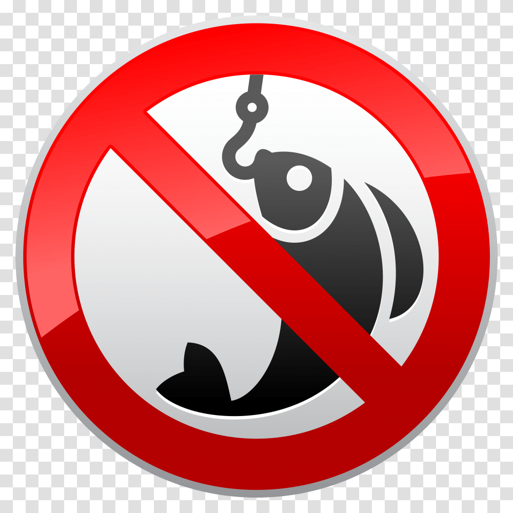 No Fishing Prohibition Clipart Don't Fishing Clipart, Road Sign, Stopsign Transparent Png