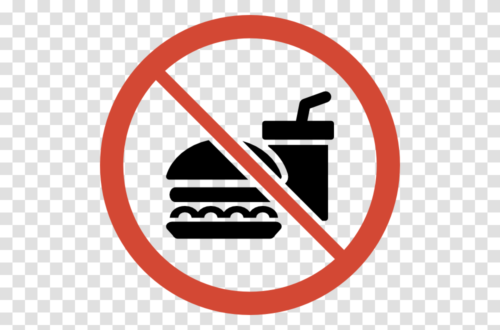 No Food Allowed Clip Art, Sign, Road Sign, Arrow Transparent Png