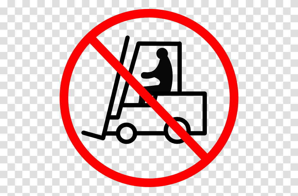 No Forklift Sign Clip Art, Person, Lawn Mower, Tool Transparent Png