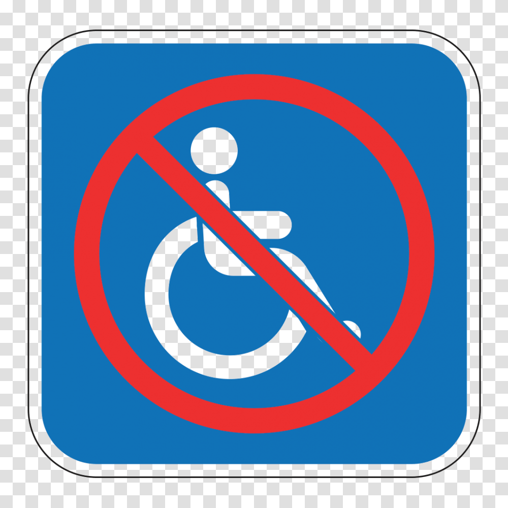 No Handicap Wheelchair Logo, Sign, Road Sign Transparent Png