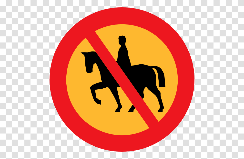 No Horse Riding Sign Clip Art Free Vector, Road Sign, Person, Human Transparent Png