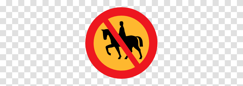 No Horse Riding Sign Clip Art, Road Sign, Person, Human Transparent Png