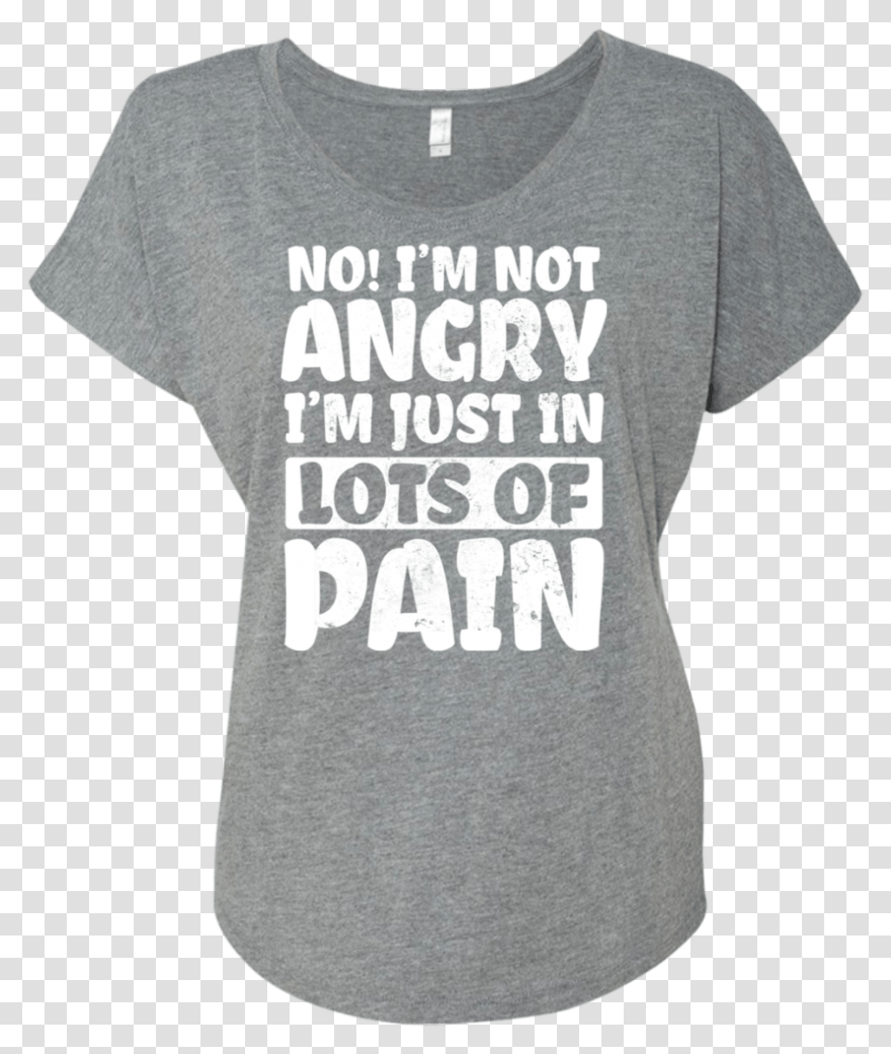 No I'm Not Angry Dolman Sleeve Active Shirt, Apparel, T-Shirt Transparent Png