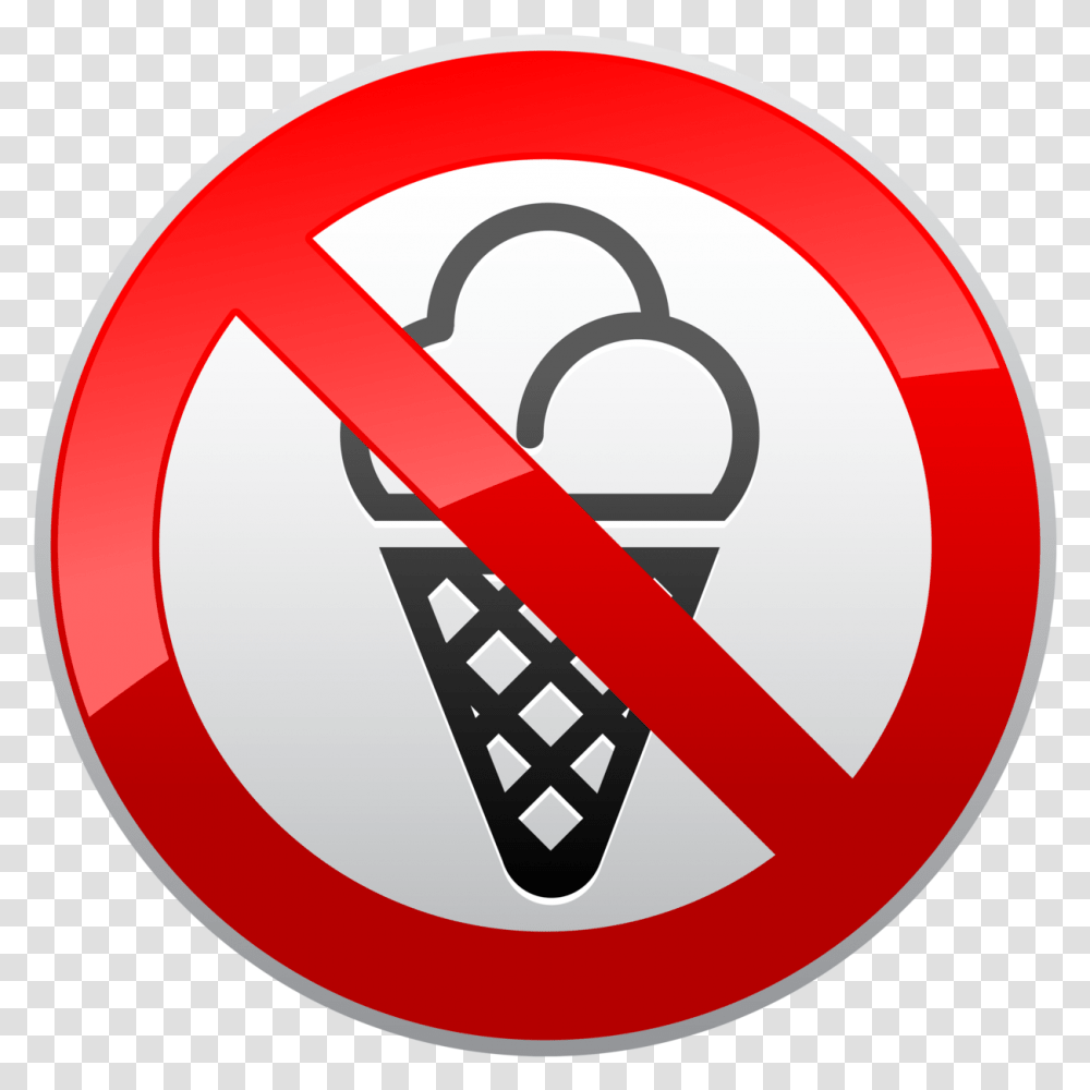 No Ice Cream Prohibition Sign Clipart No Parking Sign Background, Road Sign, Stopsign, Dynamite Transparent Png