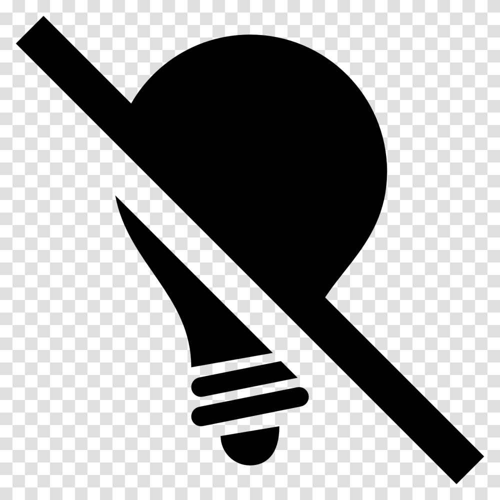 No Light Bulb Icon, Stencil, Hammer, Tool, Silhouette Transparent Png