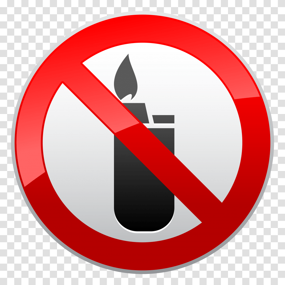 No Lighters And Open Flameprohibition Sign Clipart, Road Sign, Tape, Stopsign Transparent Png