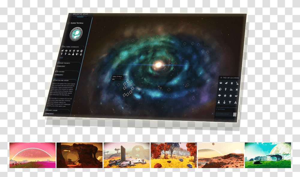 No Man's Sky Galactic Atlas, Outer Space, Astronomy, Screen, Electronics Transparent Png