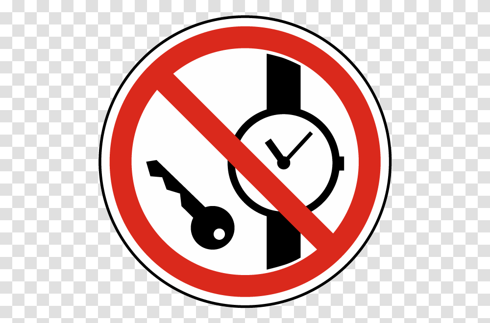 No Metallic Articles Or Watches, Road Sign, Stopsign Transparent Png