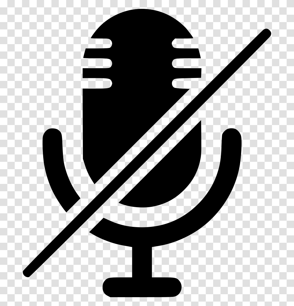 No Microphone Sound Recorder Audio Recording Clipart Black And White, Axe, Tool, Stencil Transparent Png