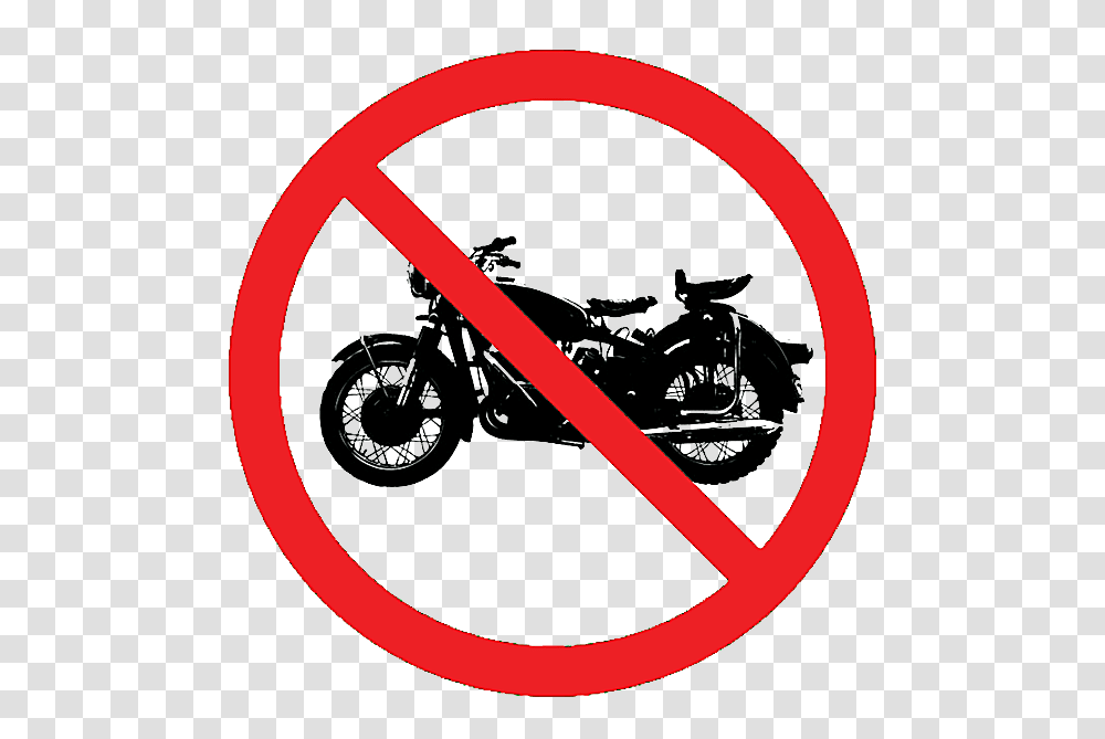 No Motorcycles Clipart, Vehicle, Transportation, Wheel, Machine Transparent Png