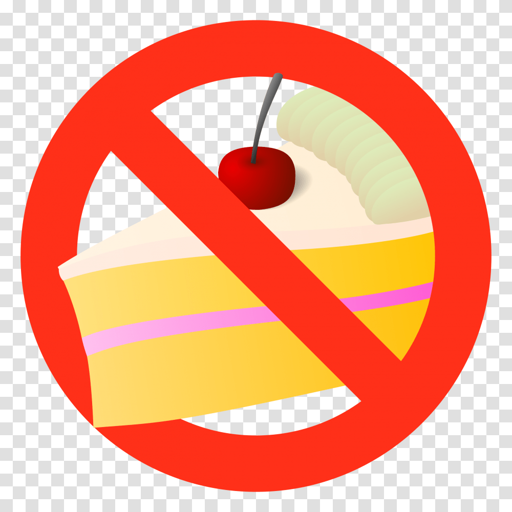No Muffin Food Sign Icon Sweet Cake Symbol Red Prohibition, Plant, Fruit, Label Transparent Png