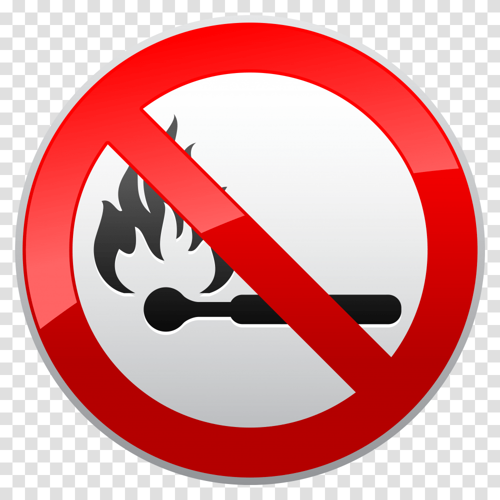 No Naked Flames Prohibition Sign Clipart No Naked Flames Signs, Road Sign, Stopsign Transparent Png