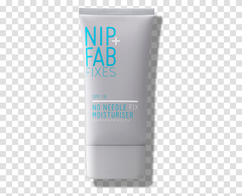 No Needle Fix Moisturiser Spf18 Nip Fab Lotion, Bottle, Cosmetics, Aluminium, Tin Transparent Png