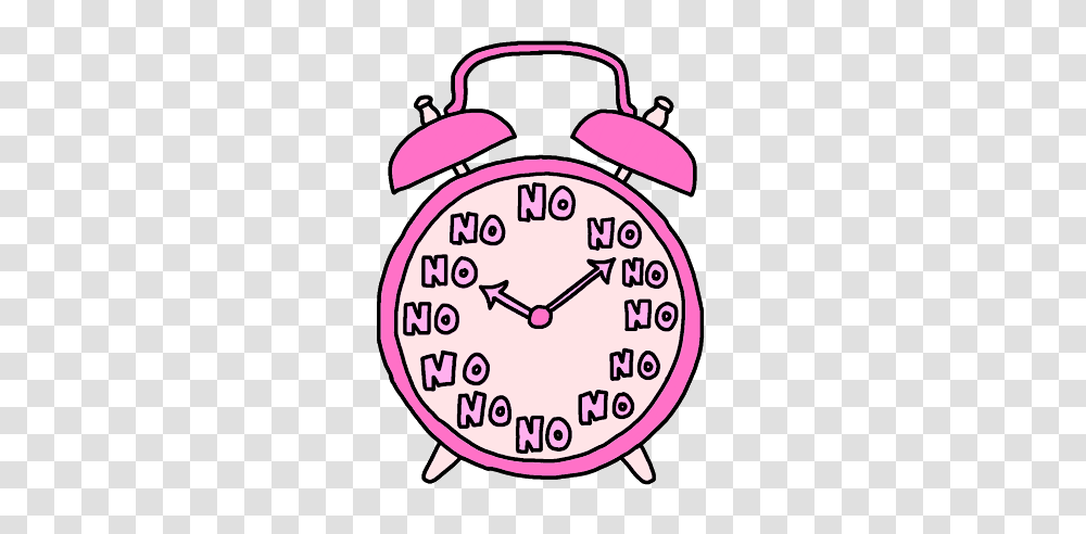 No Nono Nope Nop Clock Reloj Tumblr Pink Rosa Hora Hour, Alarm Clock Transparent Png