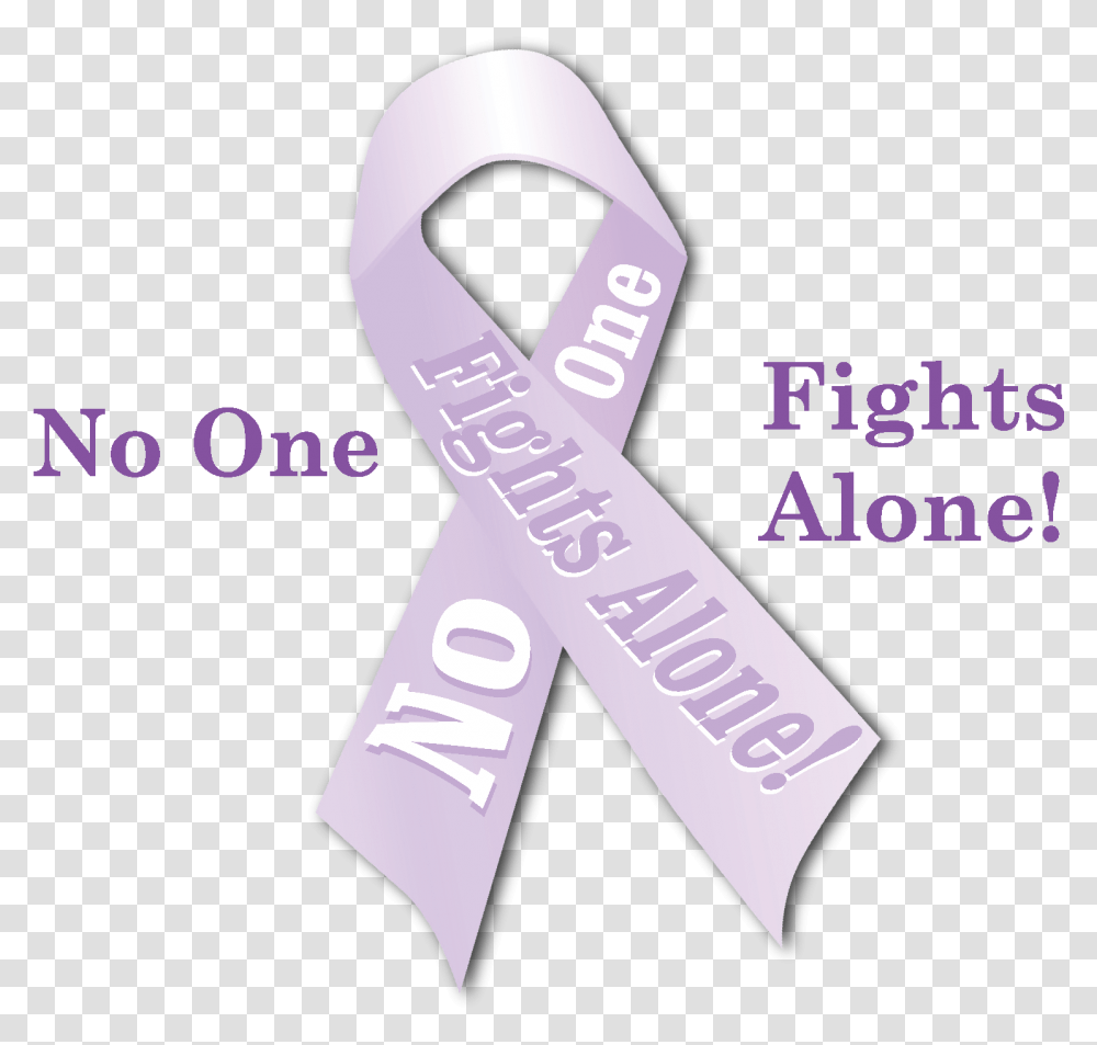 No One Fights Alone Cancer Ribbon, Word, Sash, Hammer Transparent Png