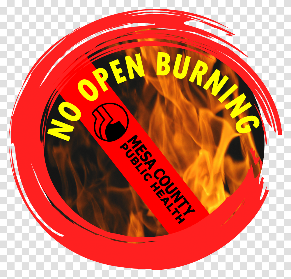 No Open Burning Sign, Label, Light Transparent Png