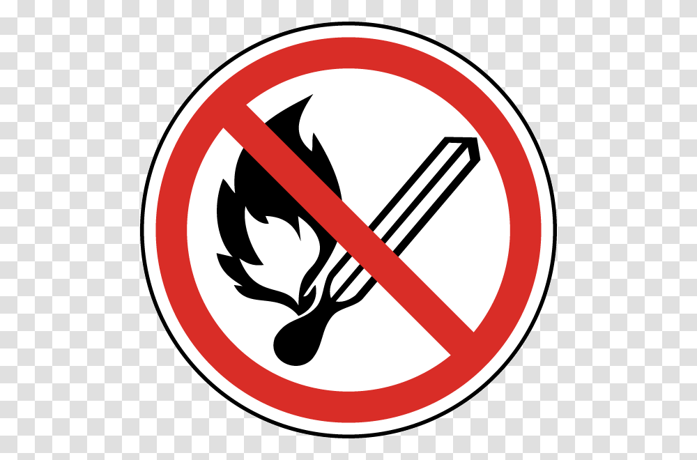 No Open Flame Symbol, Road Sign, Emblem, Stopsign, Arrow Transparent Png