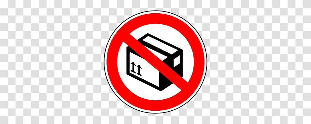 No Packages Symbol, Road Sign, Stopsign Transparent Png