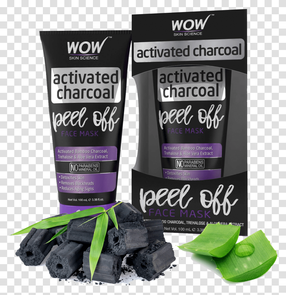 No Parabens No Mineral Oil Suits All Skin Types Including Wow Activated Charcoal Face Mask, Bottle, Flyer, Poster, Paper Transparent Png