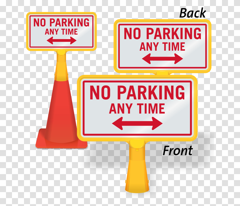 No Parking Signs For Cones, Road Sign, Bus Stop Transparent Png