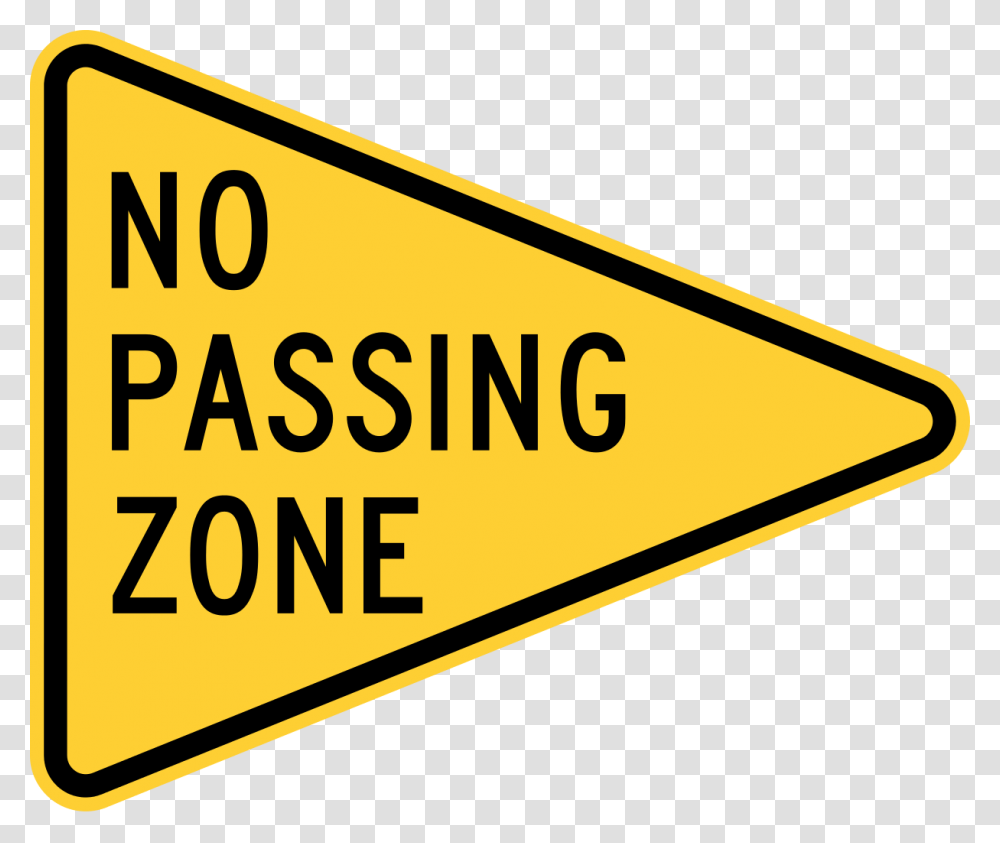 No Passing Zone Road Sign, Outdoors, Triangle Transparent Png