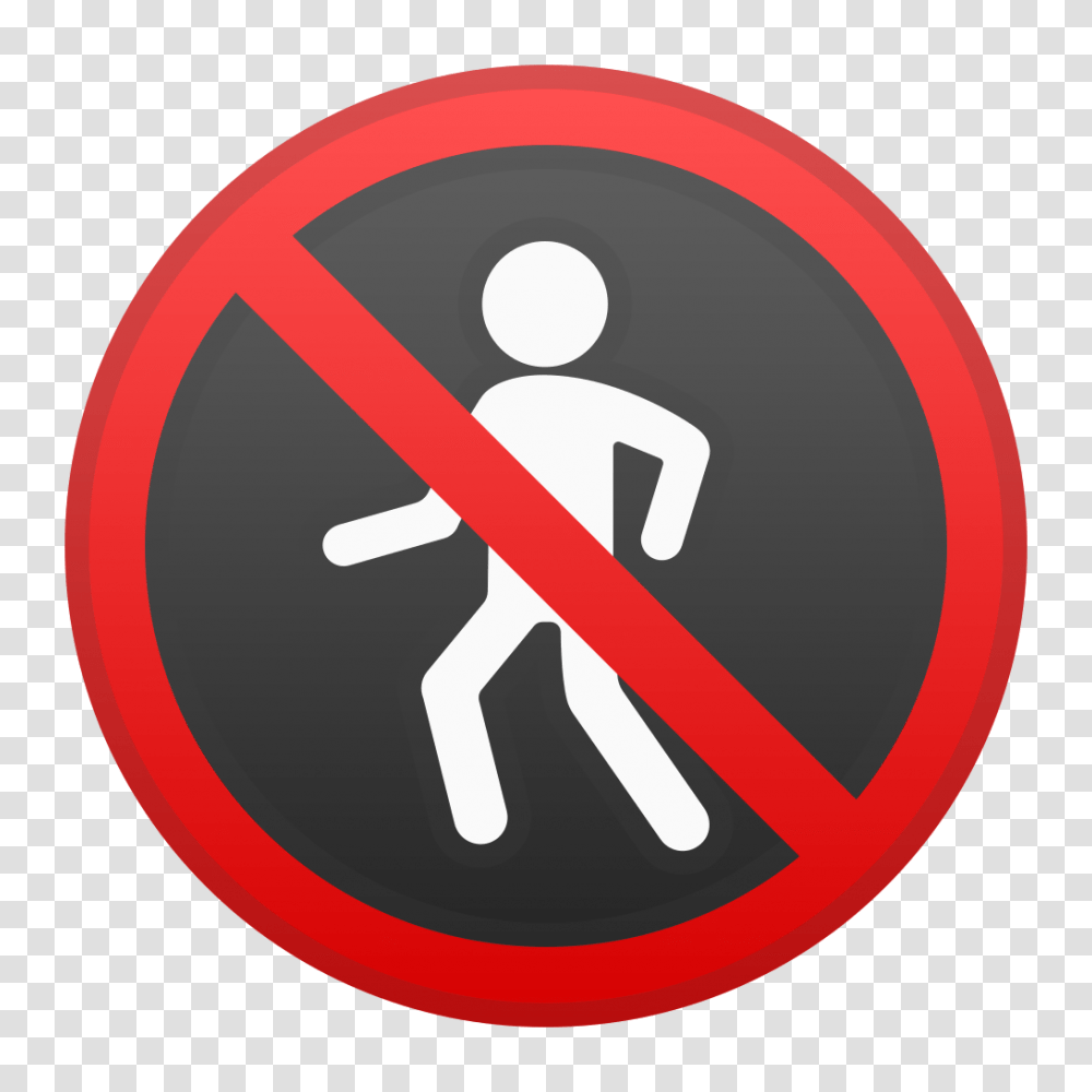No Pedestrians Icon Noto Emoji Symbols Iconset Google, Sign, Road Sign, Machine, Hand Transparent Png