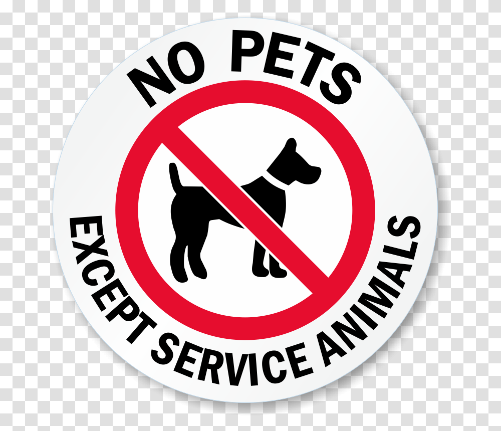 No Pets Except Service Animals Signs, Road Sign, Label Transparent Png