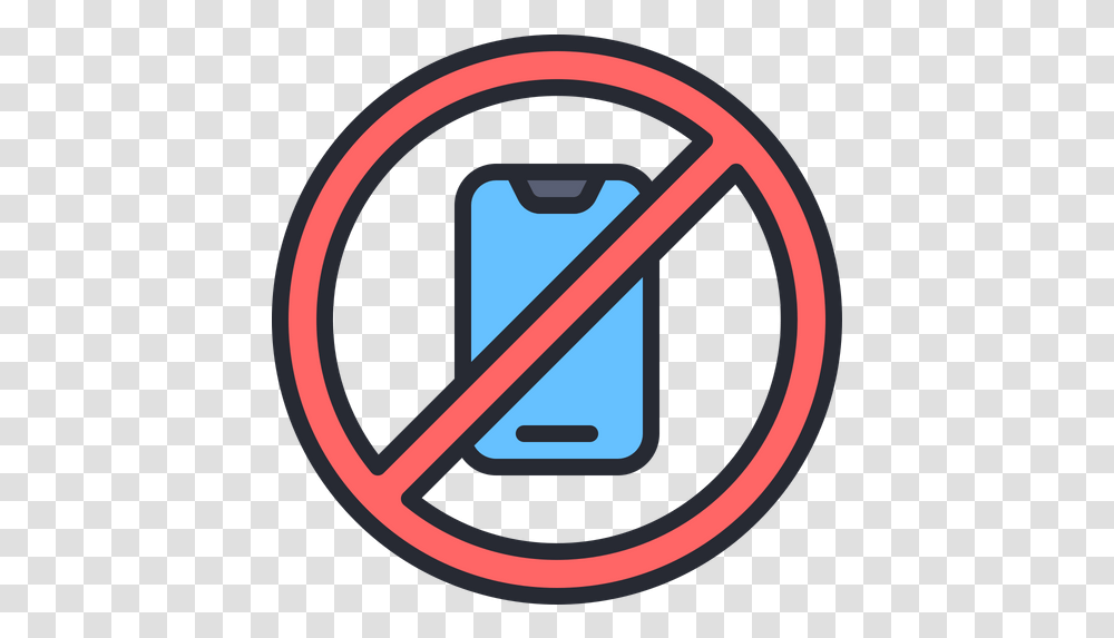 No Phone Icon Of Colored Outline Style Available In Svg No Phone Icon, Spoke, Machine, Alloy Wheel, Symbol Transparent Png