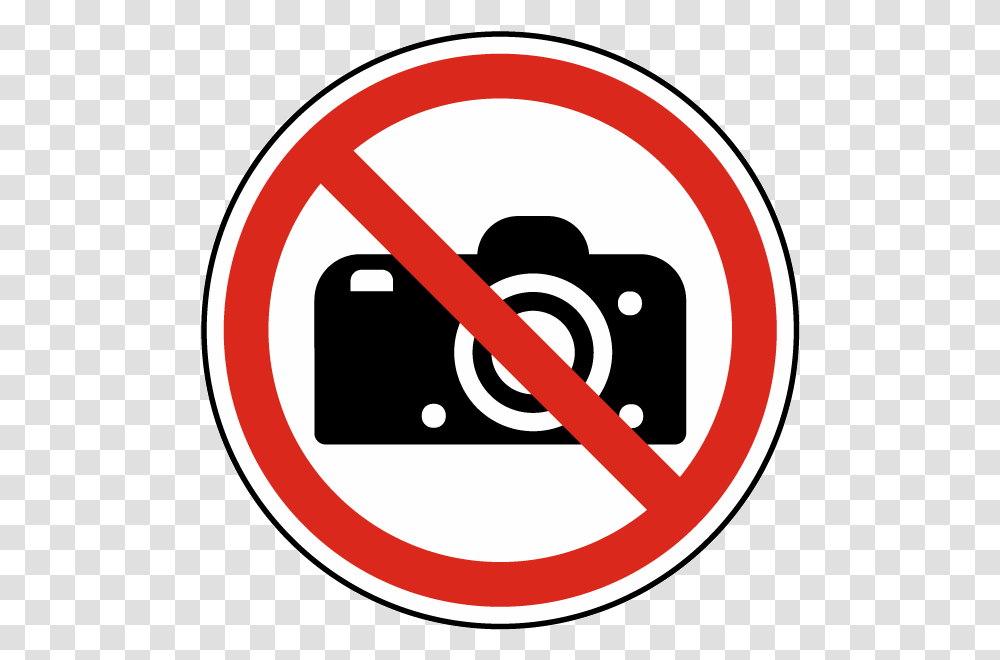 No Photography Label, Road Sign, Stopsign Transparent Png