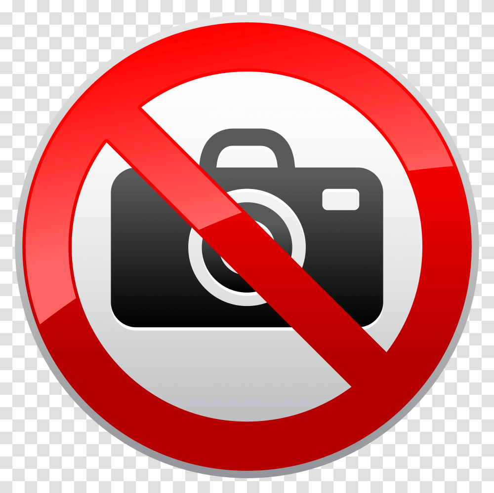 No Photography Prohibition Sign Clipart Market Signs And Symbols, Beverage, Drink, Soda, Road Sign Transparent Png
