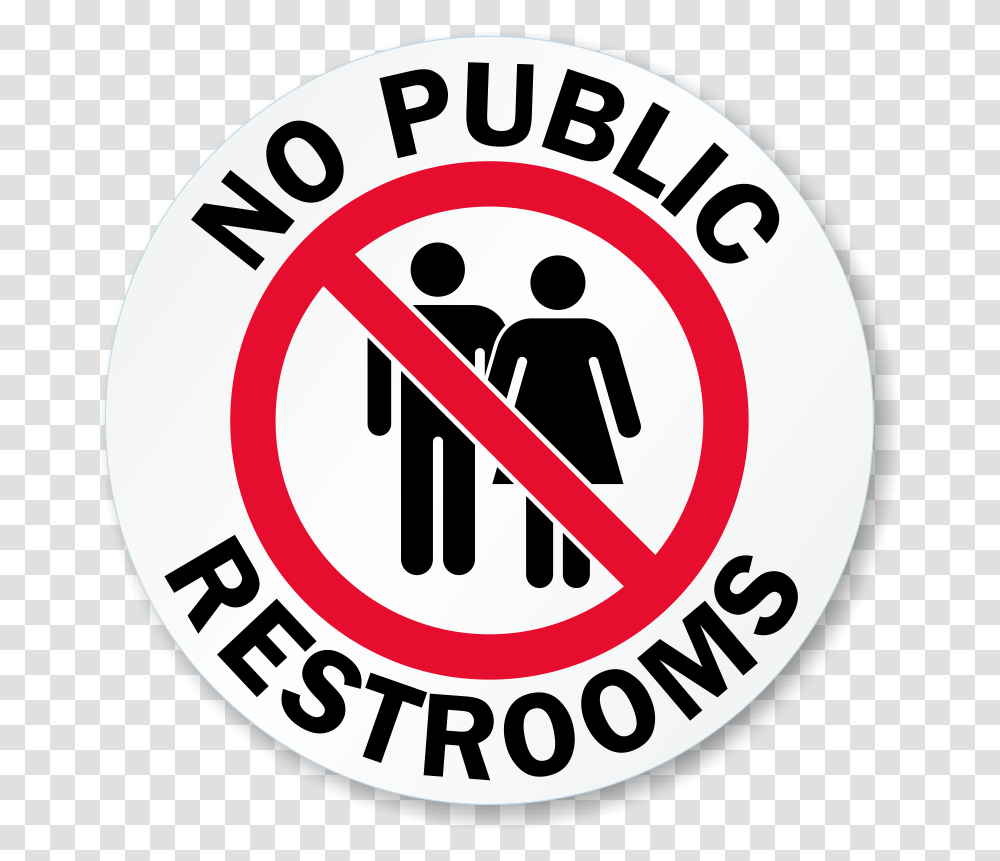 No Public Restrooms In School Palace, Symbol, Sign, Road Sign, Label Transparent Png