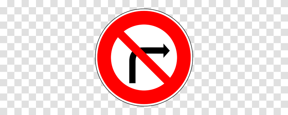 No Right Turn Transport, Road Sign, Stopsign Transparent Png