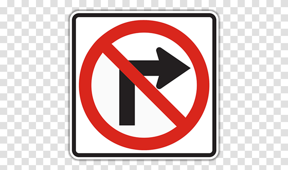 No Right Turn Flash Cards Of Traffic Signals, Road Sign, Stopsign Transparent Png