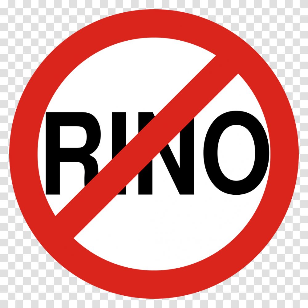 No Rino, Road Sign, Stopsign Transparent Png