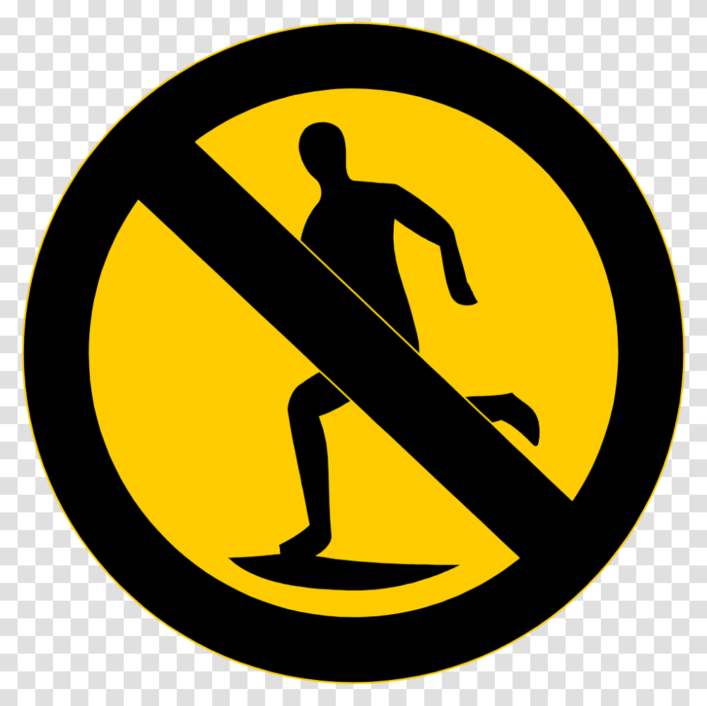 No Running, Sign, Person, Human Transparent Png